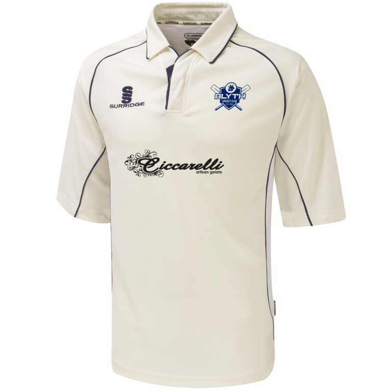 Blyth CC - Premier 3/4 Sleeve Navy Trim Shirt