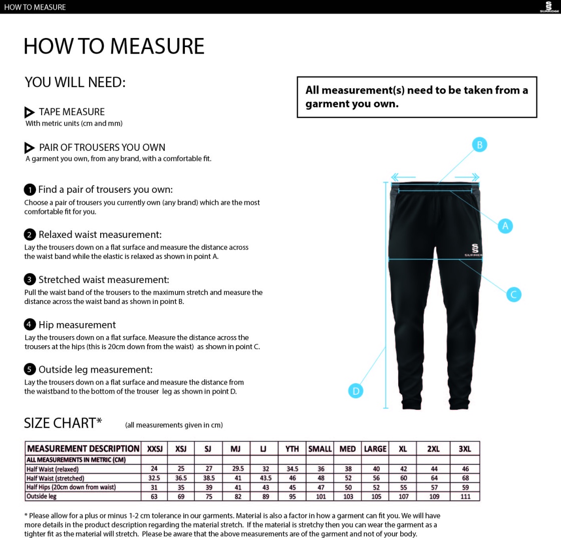 Blyth CC - Dual Skinny Pant : Navy - Size Guide